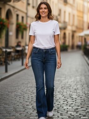 RFM High-Rise Dark Blue Flare Jeans